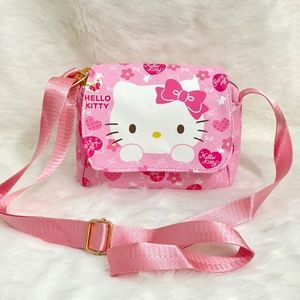 Hello Kitty, Bags, Super Cute Hello Kitty Strawberries Handshoulderbody  Bag With Zipper